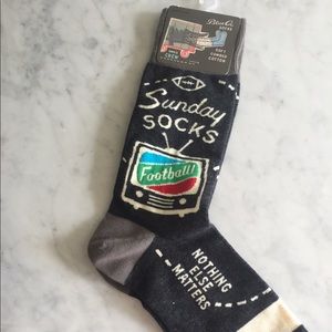 Blue Q: Men’s Sunday Football Crew Length Socks